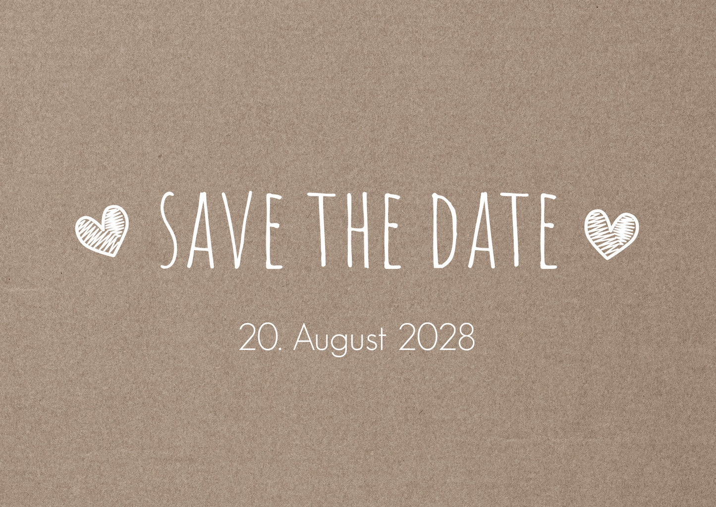 Save the Date Karten: Rustikal mit Herz - Individuelle Einladung