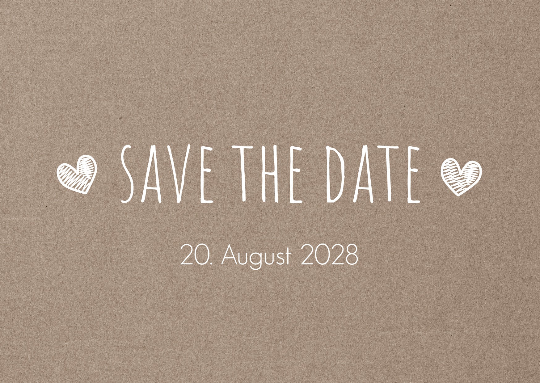 Save the Date Karten: Rustikal mit Herz - Individuelle Einladung