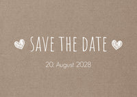 Save the Date Karten: Rustikal mit Herz - Individuelle Einladung