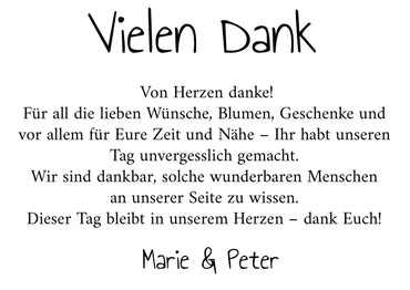 Danksagungskarten zur Hochzeit: Für immer wir mit Foto