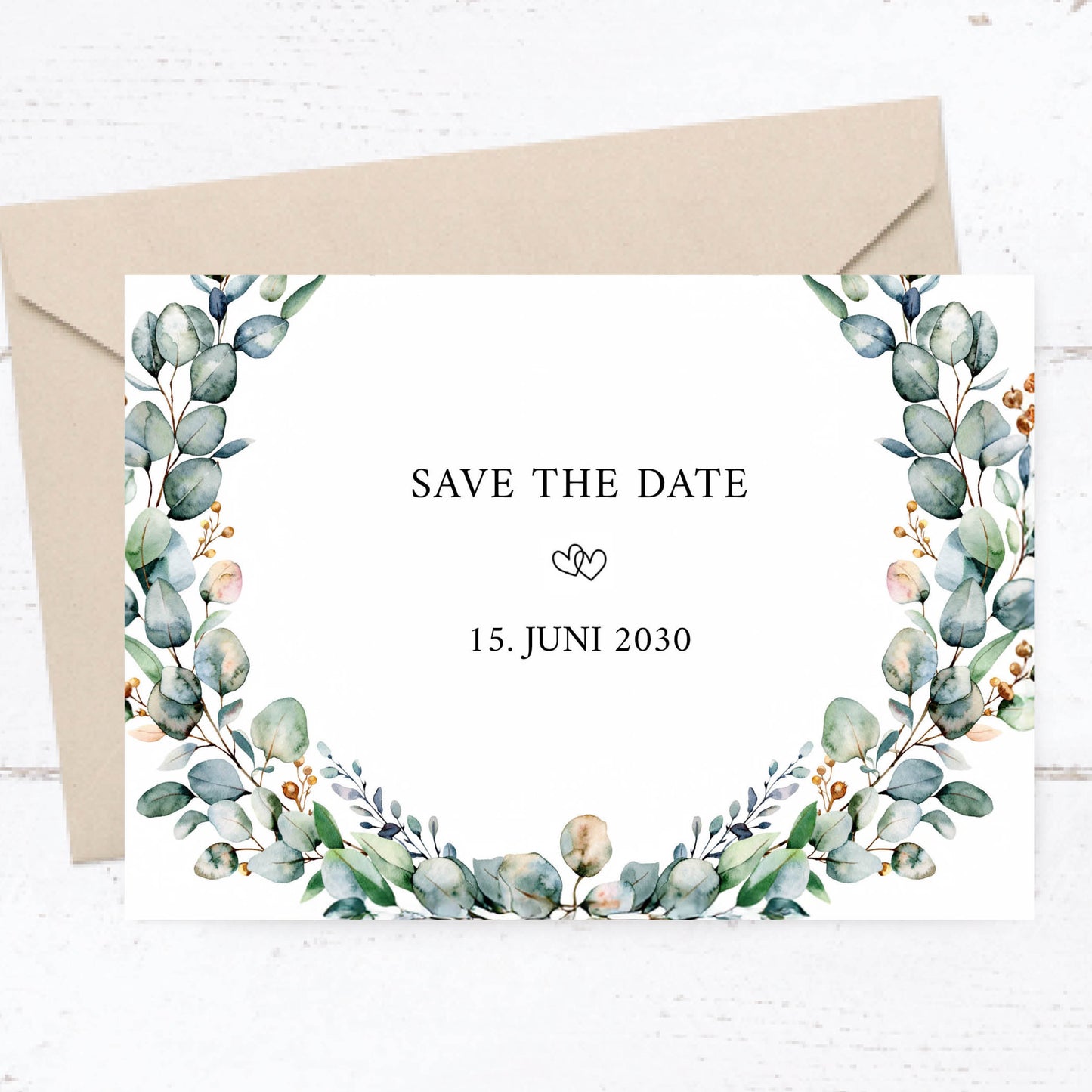 Save the Date Karten: Aquarell flower