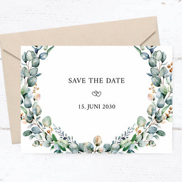 Save the Date Karten: Aquarell flower