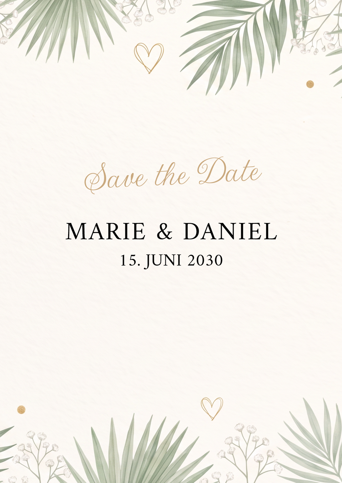 Save the Date Hochzeit „Botanical“ – Stilvolle Vorankündigung mit floraler Eleganz