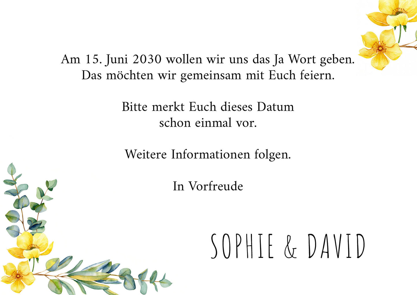 Save the Date Karten: Frühlingszauber mit Foto