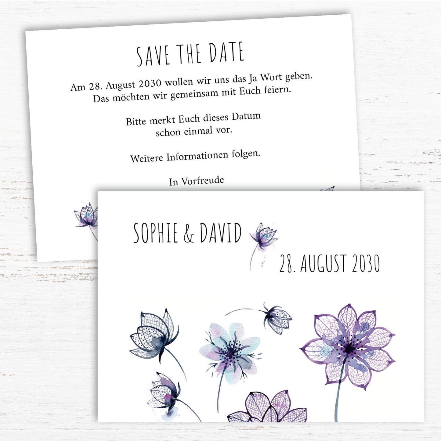 Save the Date Karten: Pastell love