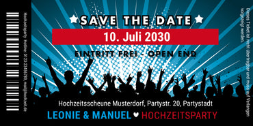 Save the Date Karten: Ticket