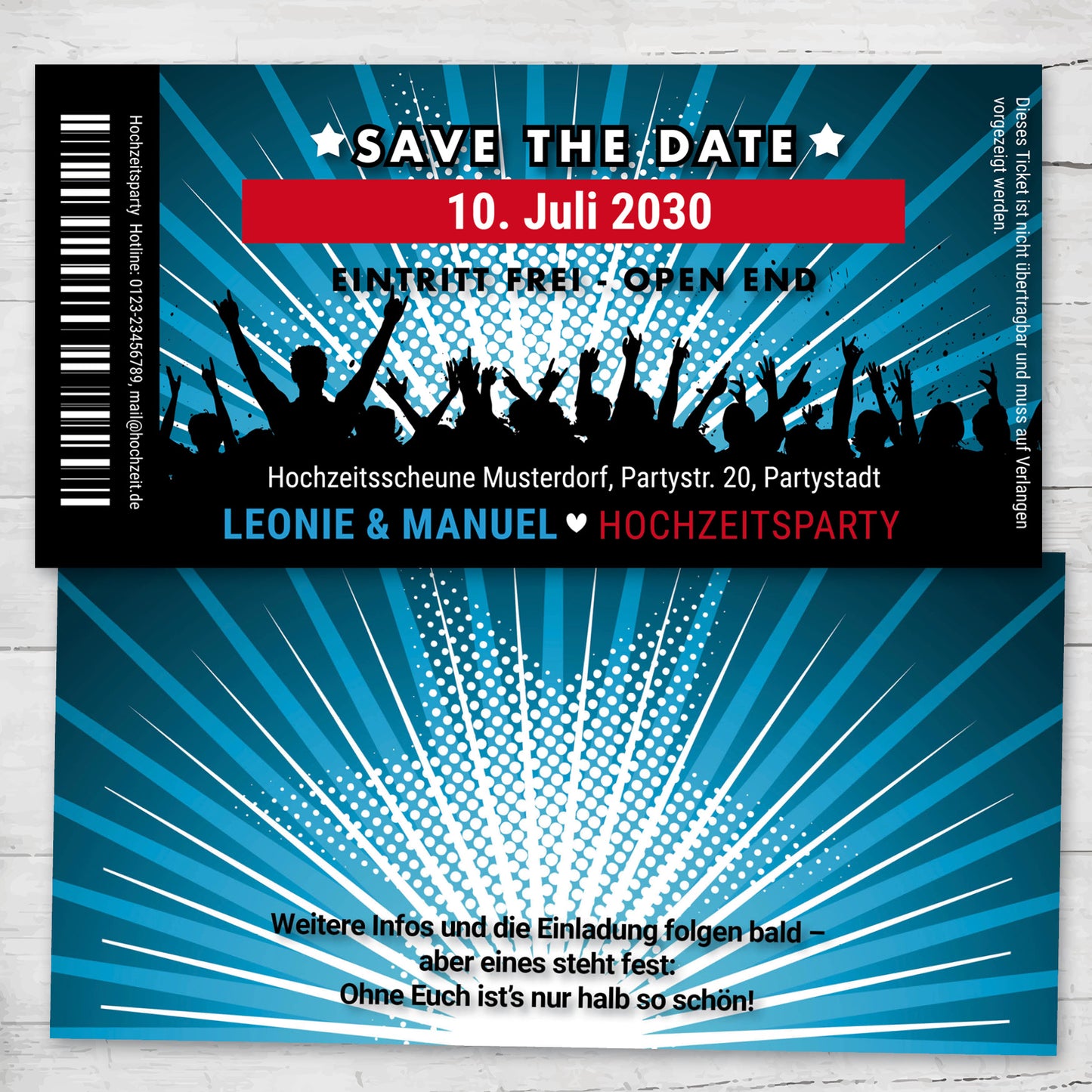 Save the Date Karten: Ticket