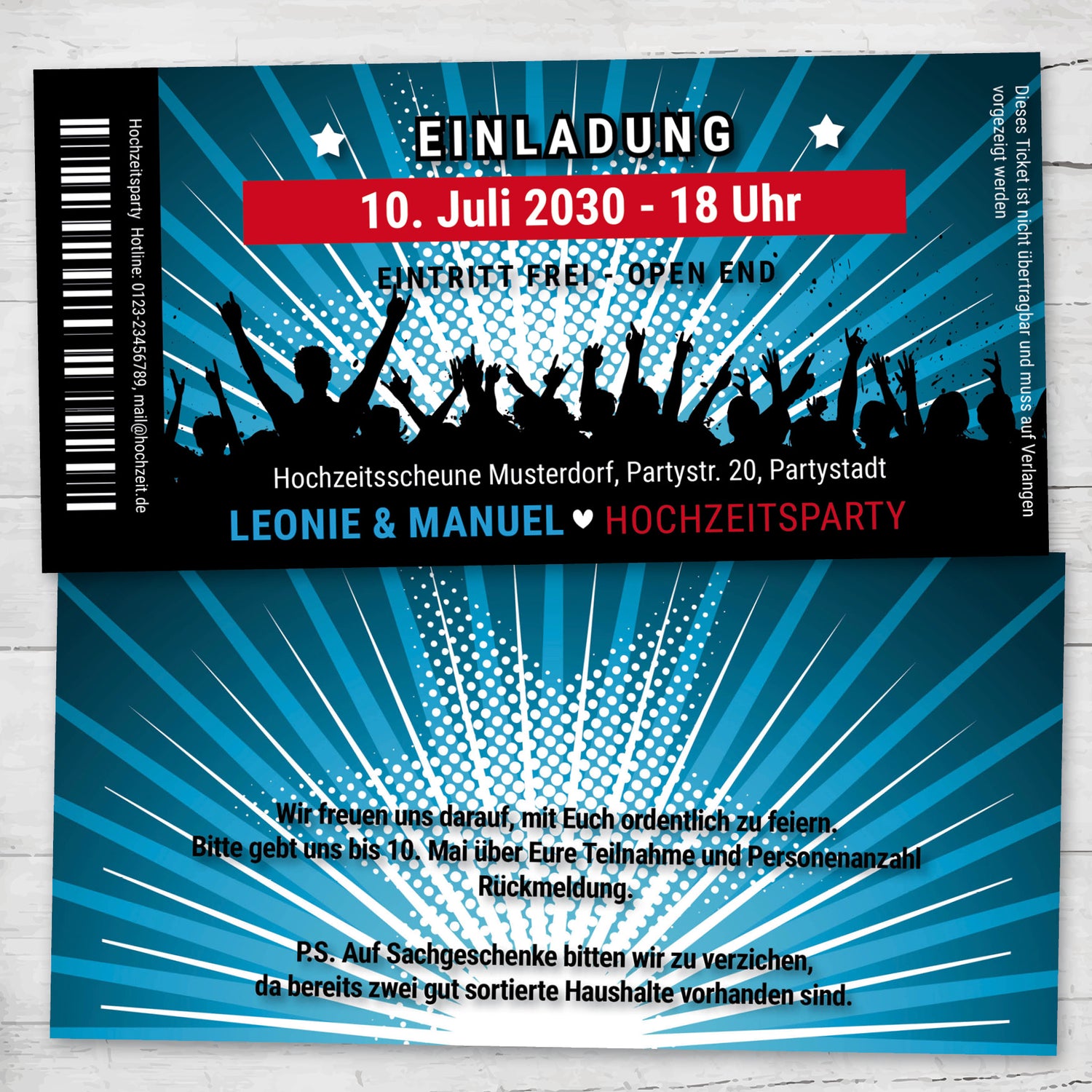 Hochzeit Kollektion Ticket