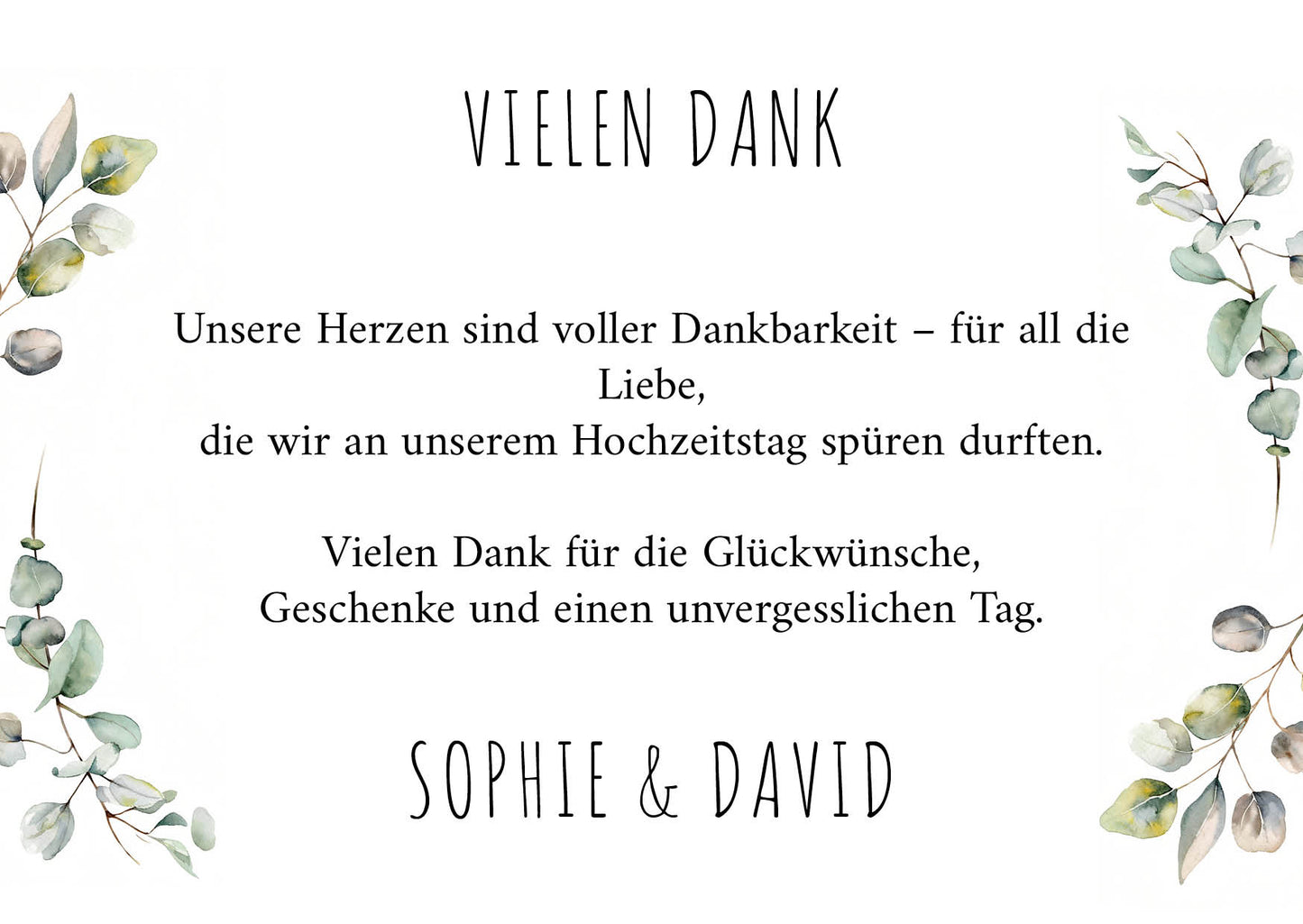 Danksagungskarten zur Hochzeit: Wild flowers mit Foto