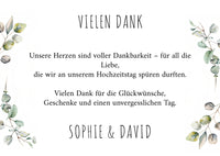 Danksagungskarten zur Hochzeit: Wild flowers mit Foto
