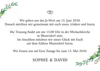 Einladung zur Hochzeit: Zarte Blüten mit Foto