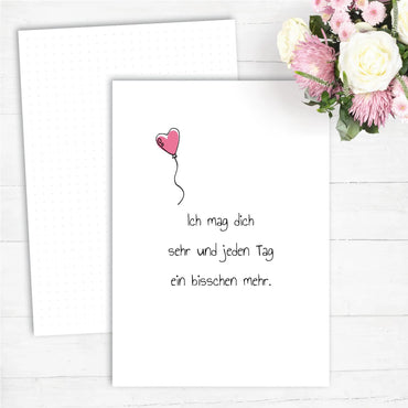 Grußkarte: Ich mag Dich sehr