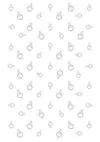 Lustiges Geschenkpapier Set 5 Bögen Mittelfinger Motiv zum Geburtstag, witzige Geschenkverpackung runder Geburtstag,  DIN A2 Bogen