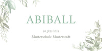Einladung zum Abiball: Greenery
