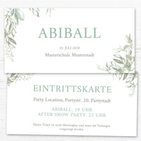 Einladung zum Abiball: Greenery