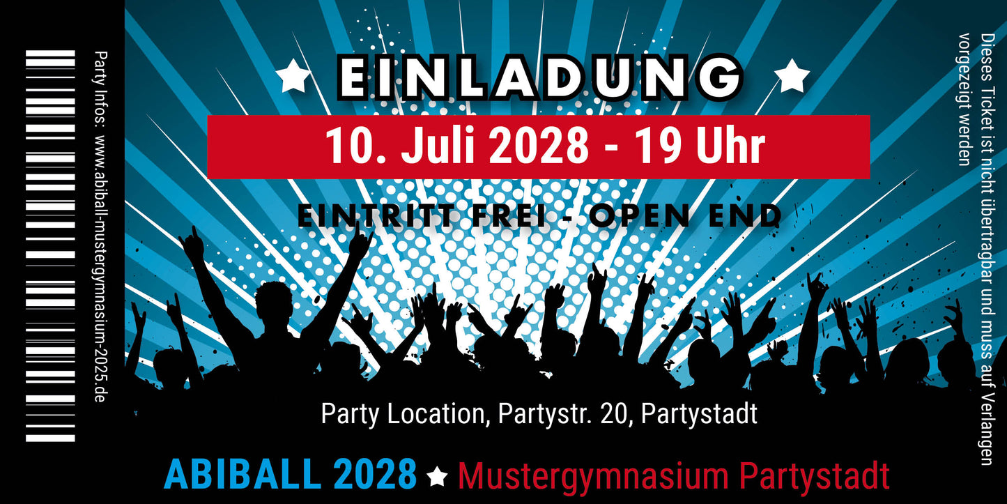 Einladung zum Abiball: Ticket