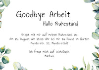 Ruhestand Einladung: Gartenchef - Goodbye Arbeit, hallo Ruhestand