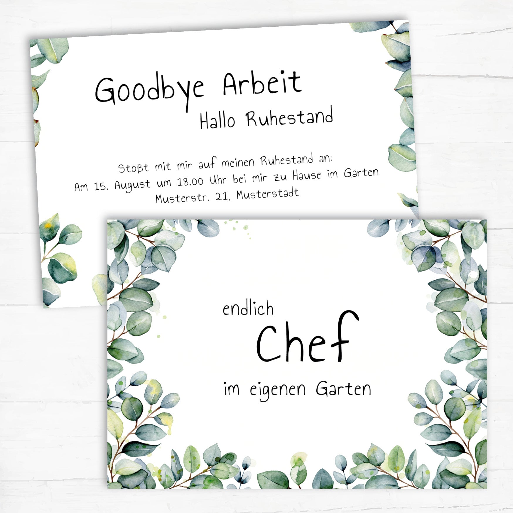 Ruhestand Einladung: Gartenchef - Goodbye Arbeit, hallo Ruhestand