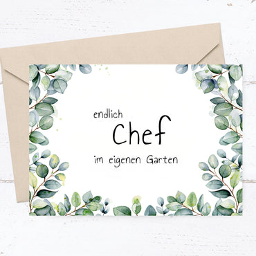 Ruhestand Einladung: Gartenchef - Goodbye Arbeit, hallo Ruhestand