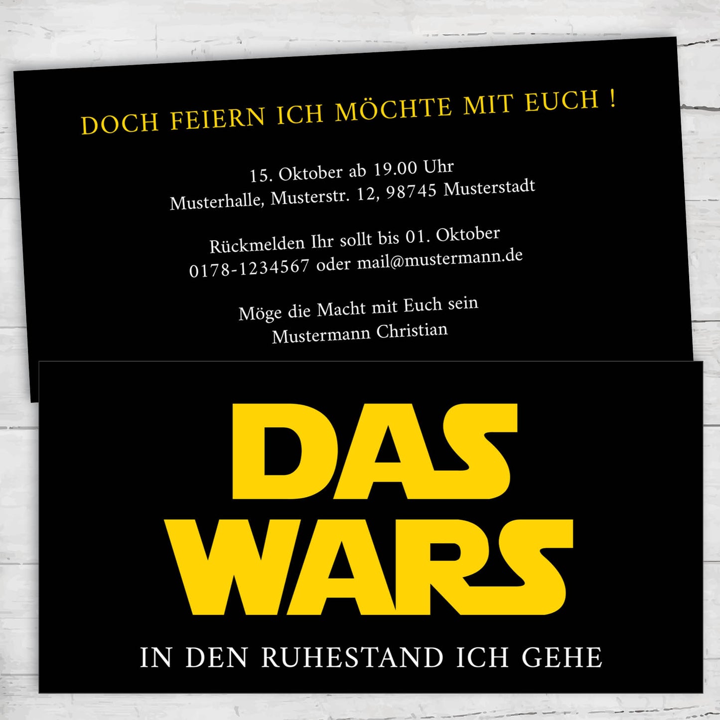 Ruhestand Einladung: Das Wars