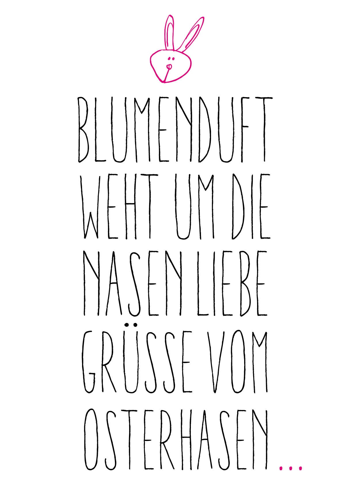 Oster Grußkarte: Blumenduft - weiß
