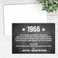 Glückwunsch Postkarte zum 60. Geburtstag – Ereignisse aus 1966