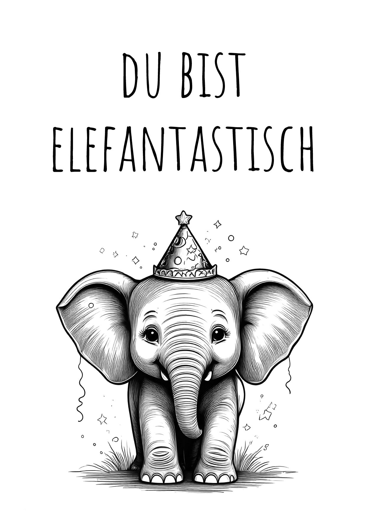 Geburtstagskarte: Du bist elefantastisch