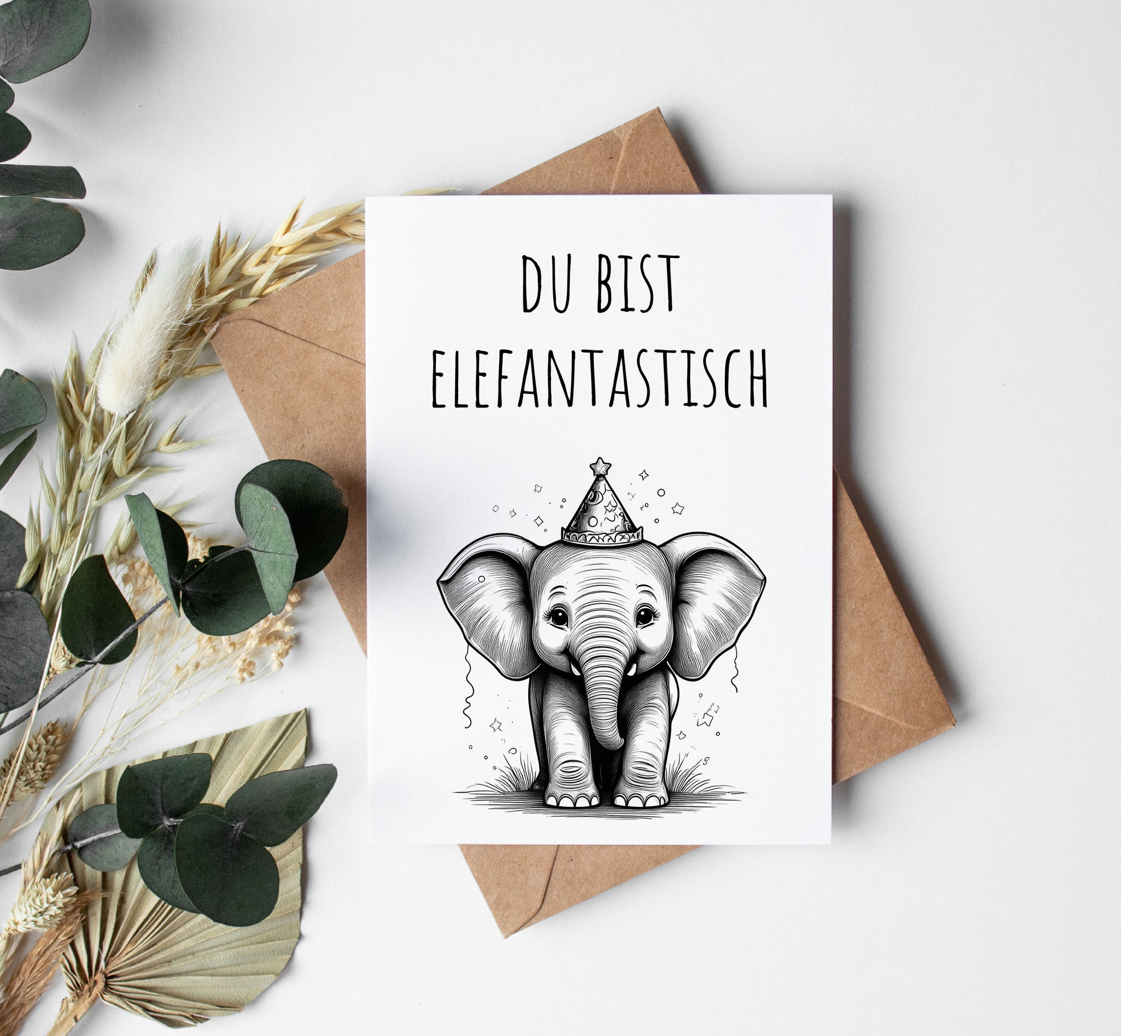 Geburtstagskarte: Du bist elefantastisch