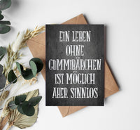 Grußkarte: Gummibärchen