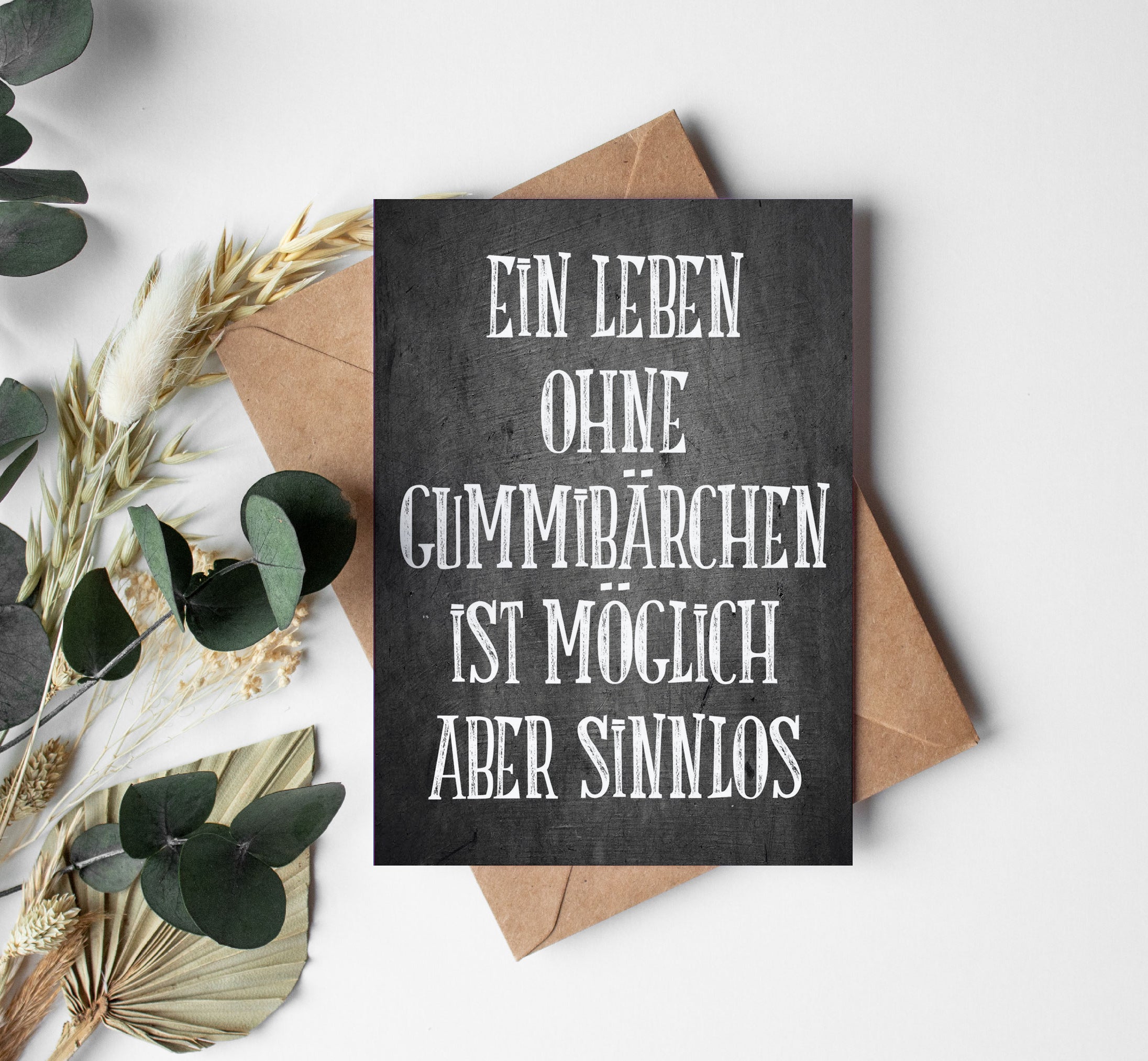 Grußkarte: Gummibärchen