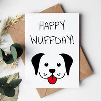 Geburtstagskarte: Happy Wuffday