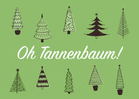 Liebevolles Geschenkpapier Weihnachten 5er Set Tannenbaum, Geschenkverpackung DIN A2, Weihnachtskarten  inkl. Umschlägen