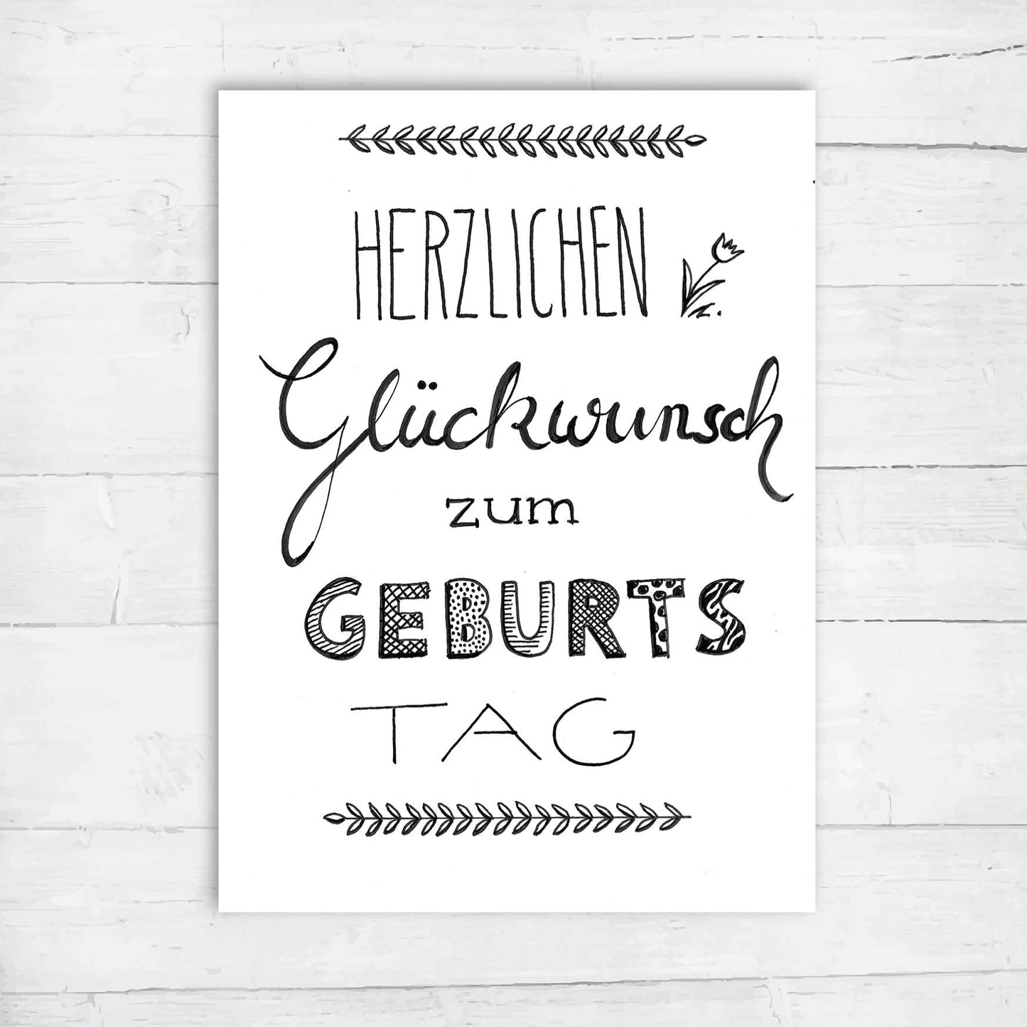 Geburtstagskarte: Herzlichen Glückwunsch
