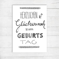 Geburtstagskarte: Herzlichen Glückwunsch