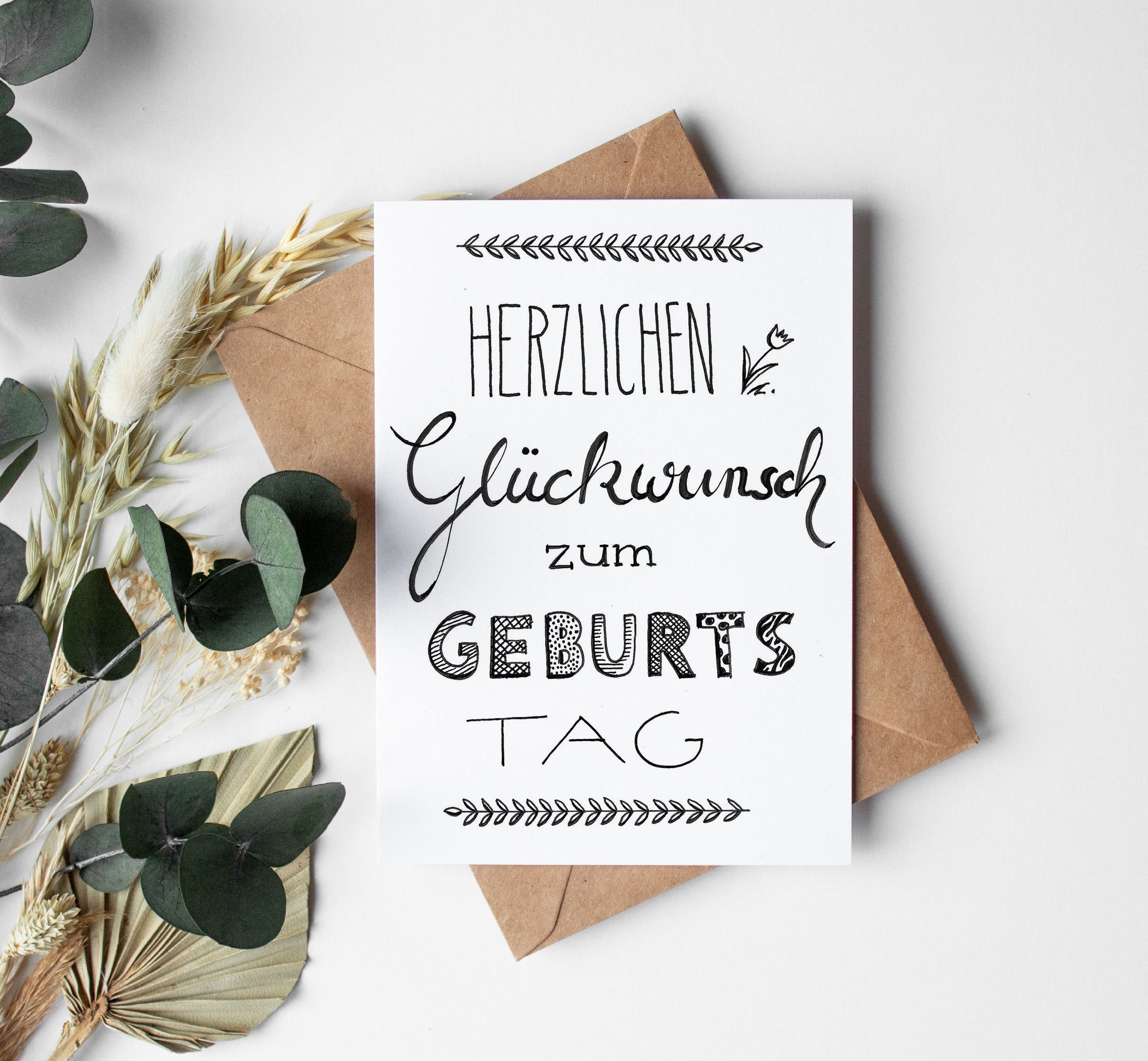 Geburtstagskarte: Herzlichen Glückwunsch