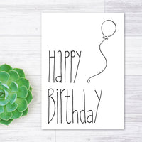 Geburtstagskarte: Herzlichen Glückwunsch Handlettering