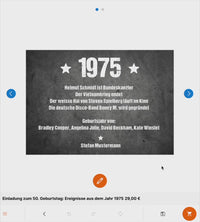 Einladung zum 80. Geburtstag:  Ereignisse aus dem Jahr 1945