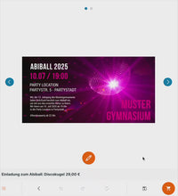 Einladung zum Abiball: Discokugel