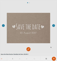 Save the Date Karten: Rustikal mit Herz