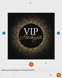 Einladung zur Hochzeitsparty: VIP Hochzeit