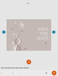 Save the Date Karten: Braun floral