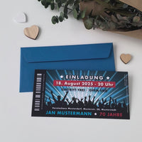 Einladung zum 70. Geburtstag: Ticket