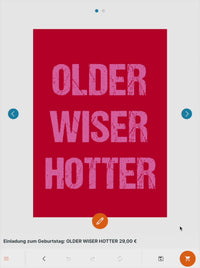 Einladung zum Geburtstag: OLDER WISER HOTTER