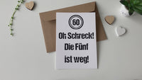 Geburtstagskarte: 60 - Oh Schreck!