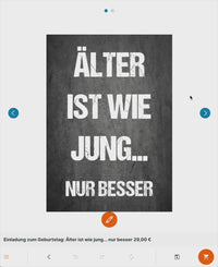 Einladung zum Geburtstag: Älter ist wie jung... nur besser