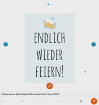 Einladung zum Geburtstag: Endlich wieder feiern! blau