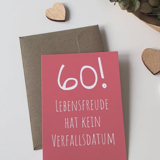 Einladung 60. Geburtstag lebendfreude witzig lustig 