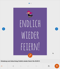 Einladung zum Geburtstag: Endlich wieder feiern! lila