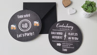 Bierdeckel Einladung: Let´s Party! 40