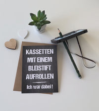Einladung zum Geburtstag: Kassetten mit einem Bleistift aufrollen - Ich war dabei! 😉